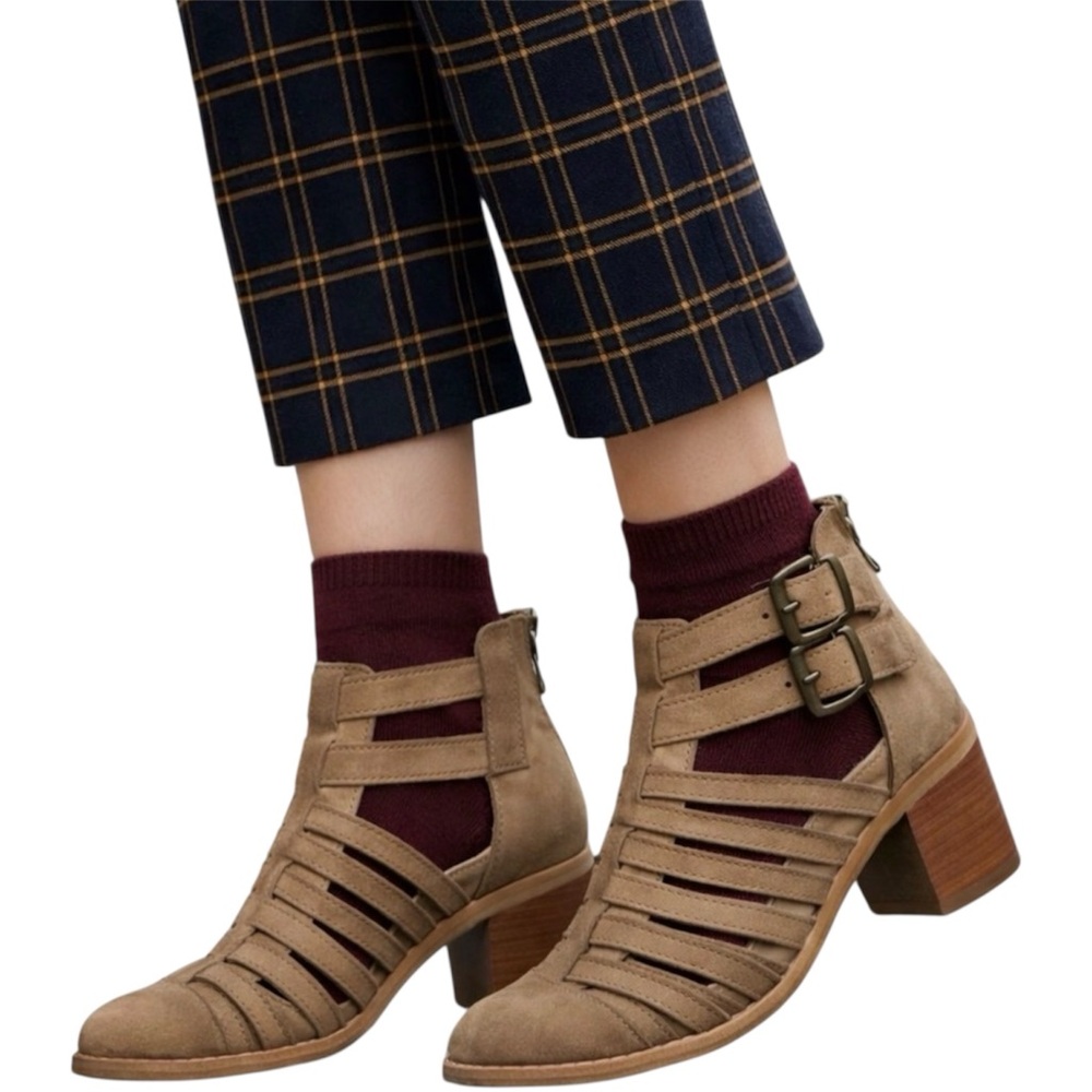 Steve Madden Frenchey Tan Women's Heeled strapped Sandals Size 8m